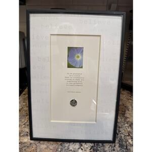 Hallmark Ralph Waldo Emerson Quote Morning Glory Framed Art 9”x13”